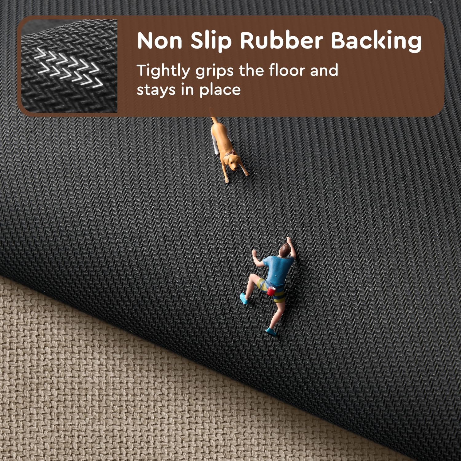 Superior Absorbent Kitchen Rug-Mat, (Beige, 20" × 32")